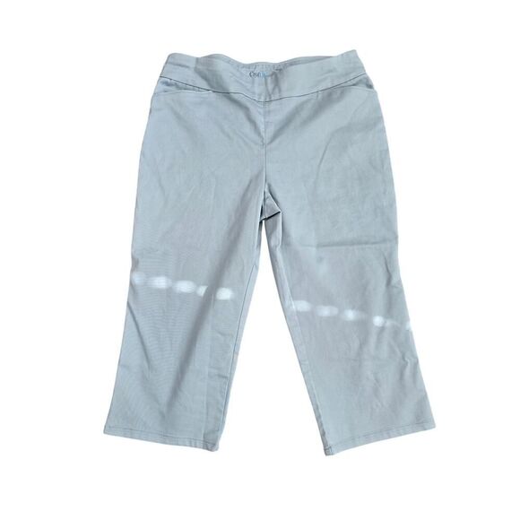Croft & Barrow The Effortless Stretch Capri Pants Size 14R Light Blue Cotton - Picture 1 of 8